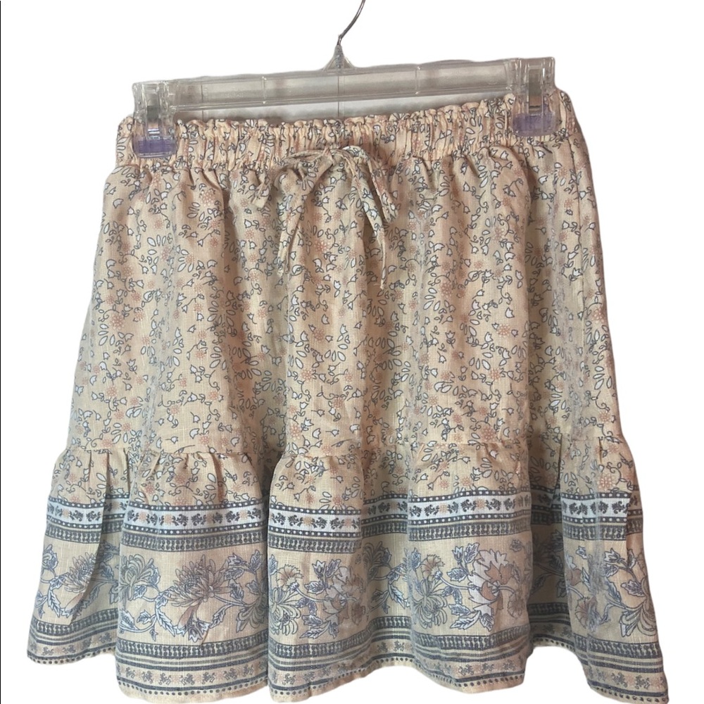 Polly floral boho prarie cottagecore mini Skirt small 
Beautiful print muted